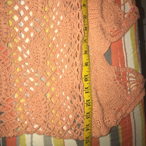 🍊 UNIQUE Seashell Chenille Crochet Top wSequin - Picture 5 of 6